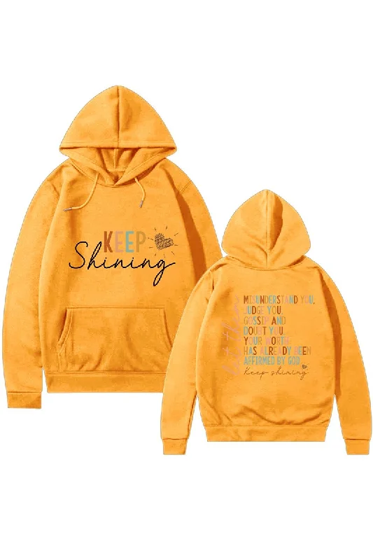 WOMEN LETTER PRINTING LONG SLEEVE PULLOVER HOODIE Boat Neck Sweater