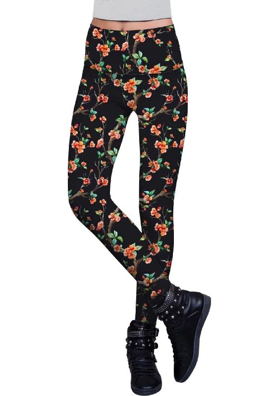 In The Night Lucy Floral Print Performance Leggings - Women Chic Workout Leggings