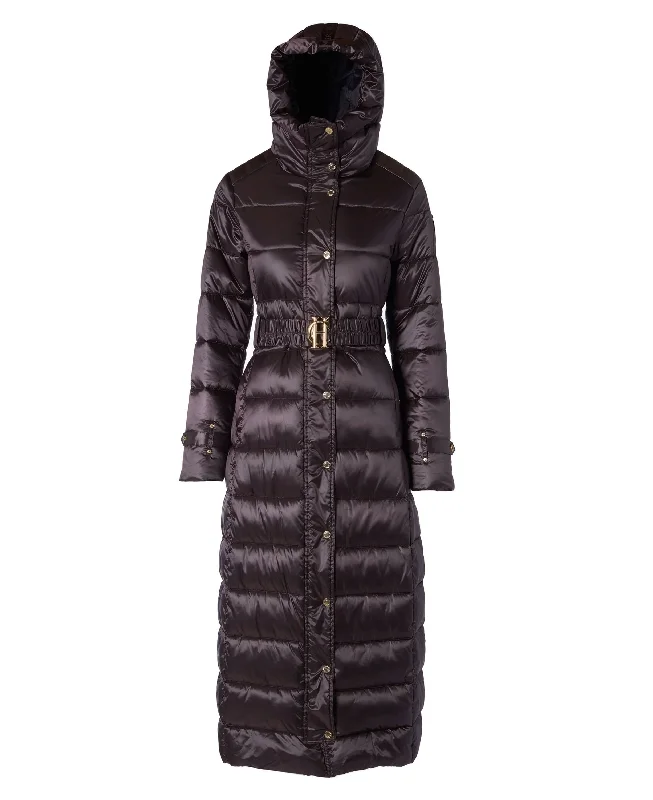 The Arosa Longline Coat - Chocolate Blouse Shirt Tunic