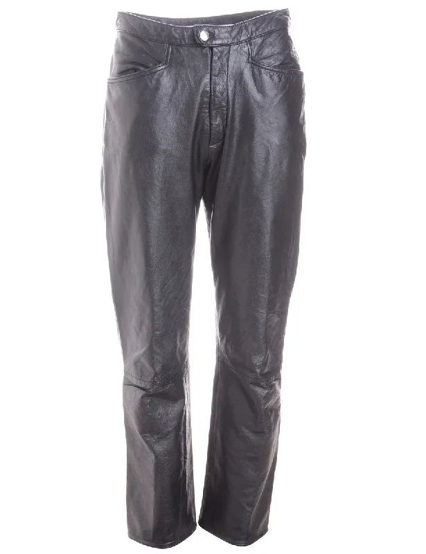 Label Bella Leather Cropped Trouser Trousers Mesh Breathable