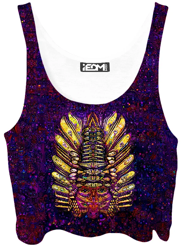 The Cure Crop Top Solid Print Embellished