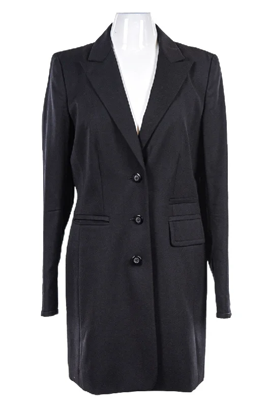 Ellen Tracy Coat Pleated Ruffled tiered