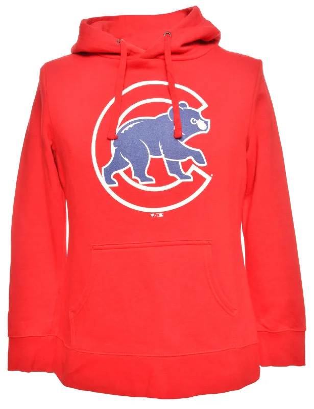 MLB Hooded Sports Sweatshirt - L Hoodie with Mesh Breathable Sporty