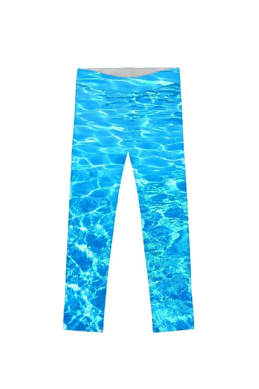 Harmony Song Lucy Cute Blue Water Printed Leggings - Girls Cozy Sweat-Wicking Leggings Harmony Song Lucy Cute Blue Water Printed Leggings - Girls Cozy Sweat-Wicking Leggings