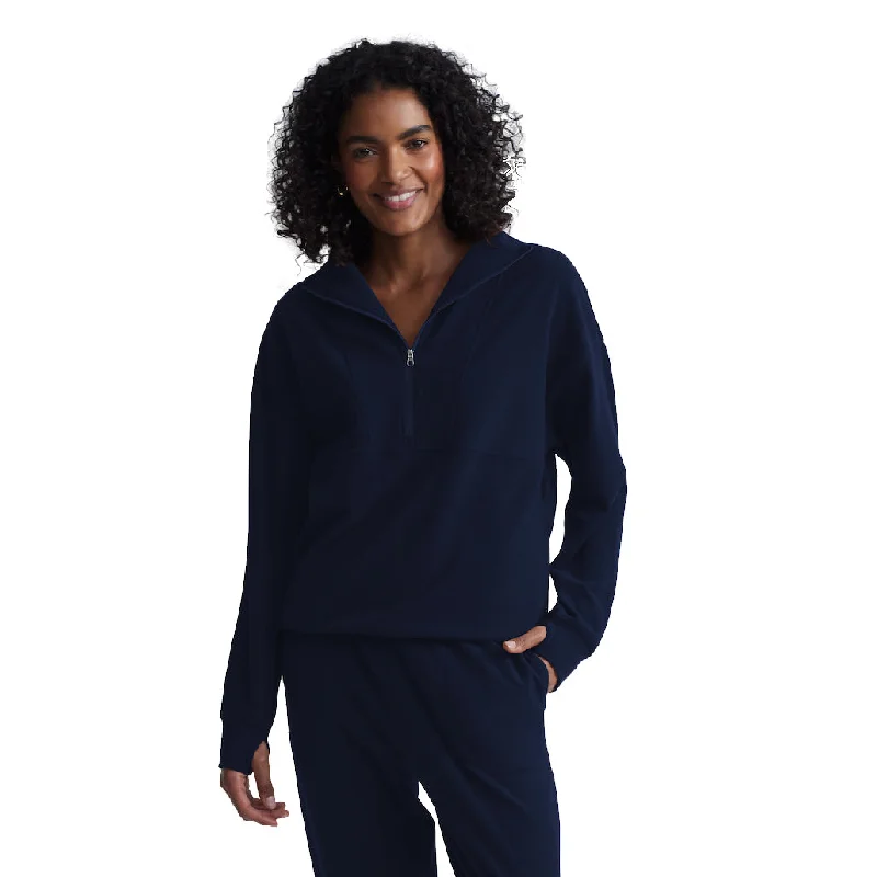 Varley Timberly Half-Zip Womens Pullover Ruffle Sleeve Feminine