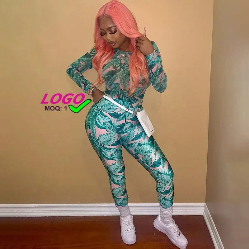 Dropshipping lady bodycon spandex women's sets OEM ODM women clothing sexy 2 piece legging sets Trendy Sports Performance Leggings Dropshipping lady bodycon spandex women's sets OEM ODM women clothing sexy 2 piece legging sets Trendy Sports Performance Leggings