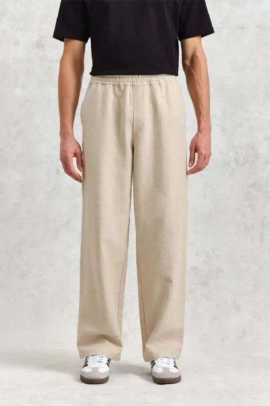 Campbell Trousers Natural High Waist Slim Fit Ankle Length
