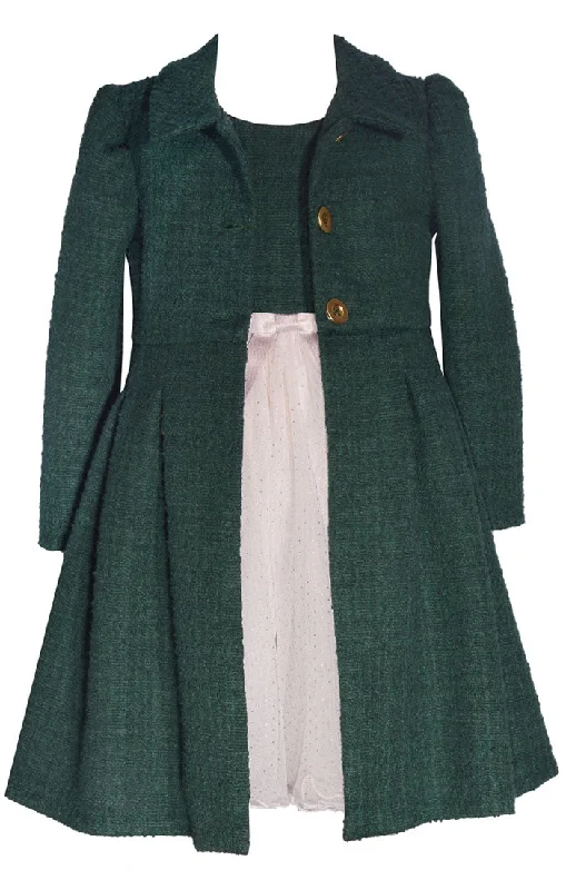 Adorable two-piece set consisting of a dress and a coat. Vest Waistcoat Gilet