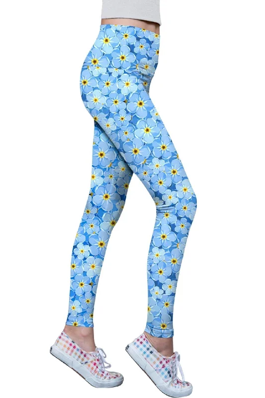 Little Forget-Me-Not Lucy Performance Leggings - Women Comfortable Stretch Leggings