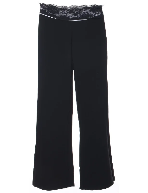 Flared Leg Trousers - W25 L33 Trousers Print Floral