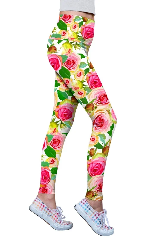Rosarium Lucy Floral Printed Performance Leggings - Women Stylish Ankle-Length Leggings