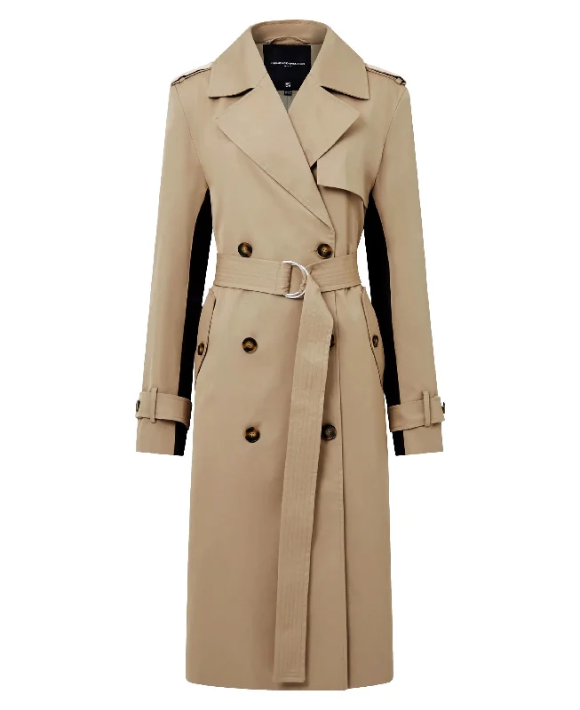 Coco Twill Trench Coat - Autumn Camel Cuffed Rolled Raglan