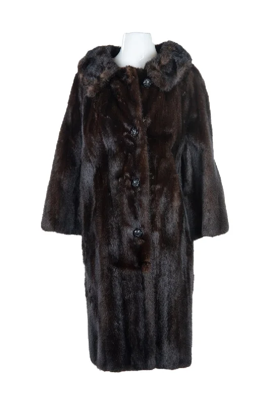 Vintage 1960's Fur Coat Suede Faux Fur Shearling