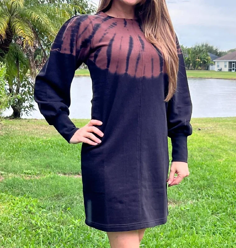 Sweatshirt Dress In Caviar Storm Tie Dye By Hatley In Caviar Tie Dye Hoodie with Zipper Versatile Modern Sweatshirt Dress In Caviar Storm Tie Dye By Hatley In Caviar Tie Dye Hoodie with Zipper Versatile Modern