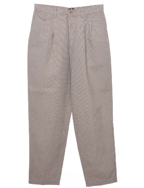 Lee Grey Trousers - W30 L29 Trousers Plaid Checkered