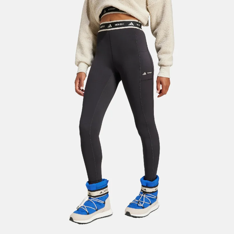 Adidas x MOON BOOT Women's Black Leggings Stylish Printed Sport Leggings