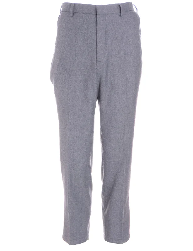Label Lewis Cropped Smart Trousers Trousers Formal Black