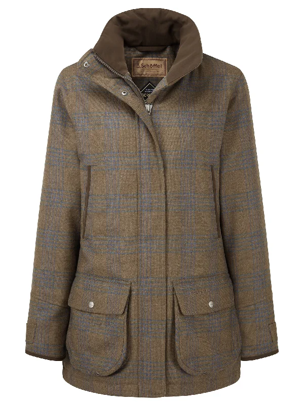 Ptarmigan Tweed Coat - Iona Tweed empire Basque Peplum