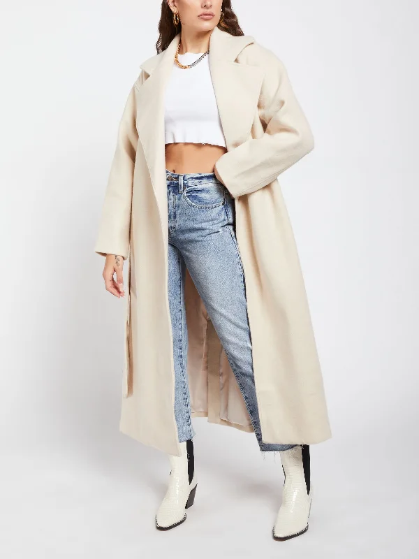 Hepburn Coat Lapel Coat Peter Pan Collar Coat Cowl Neck Coat