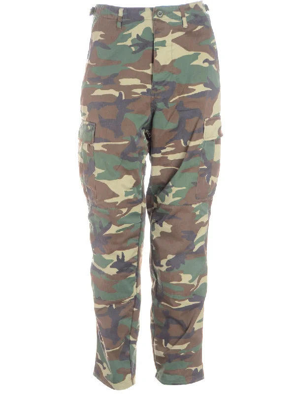 Label Cropped Jacob Tapered Army Trousers Trousers Travel Practical