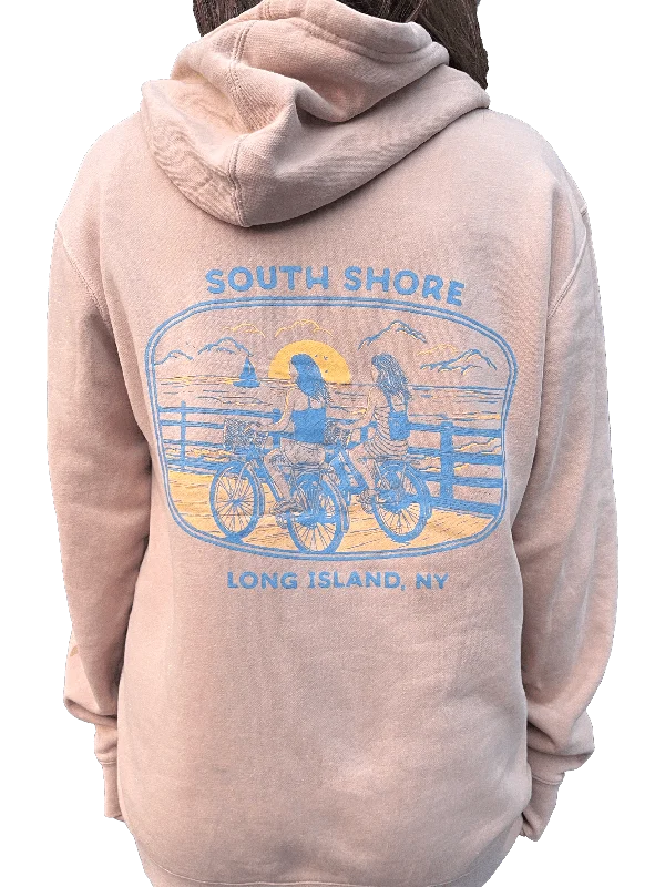 South Shore Long Island Cruiser Hoodie (Dusty Rose) Hoodie with Zipper Placket Modern Functional South Shore Long Island Cruiser Hoodie (Dusty Rose) Hoodie with Zipper Placket Modern Functional