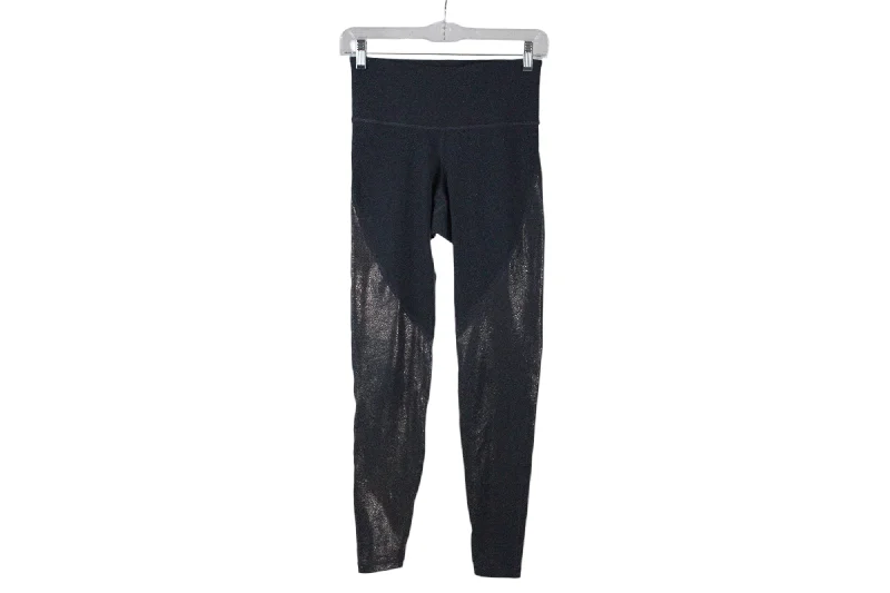 Old Navy Go-Dry Gray Gold Shimmer Leggings | S Elegant Animal Print Leggings
