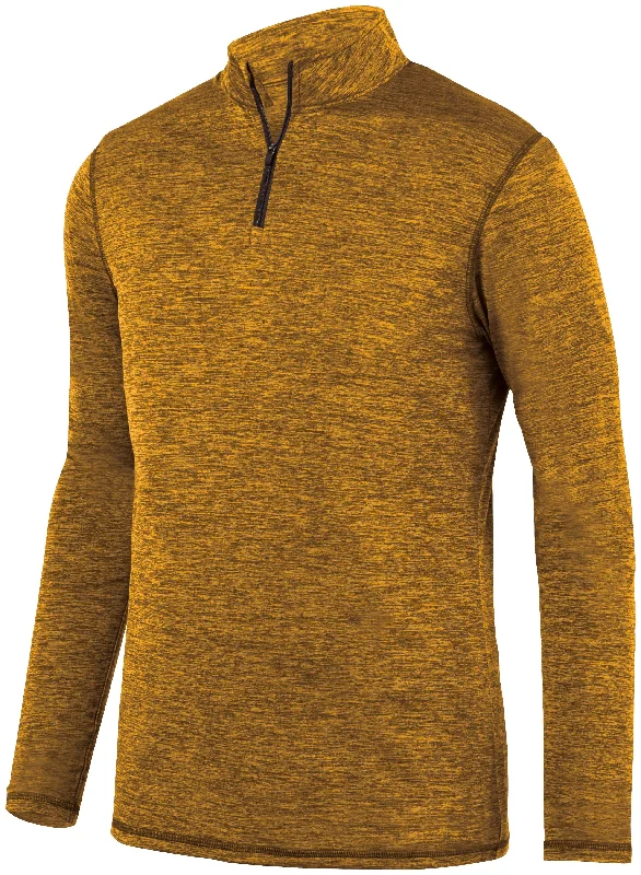 Intensify Black Heather 1/4 Zip Pullover 2955 Short Puff Sleeve
