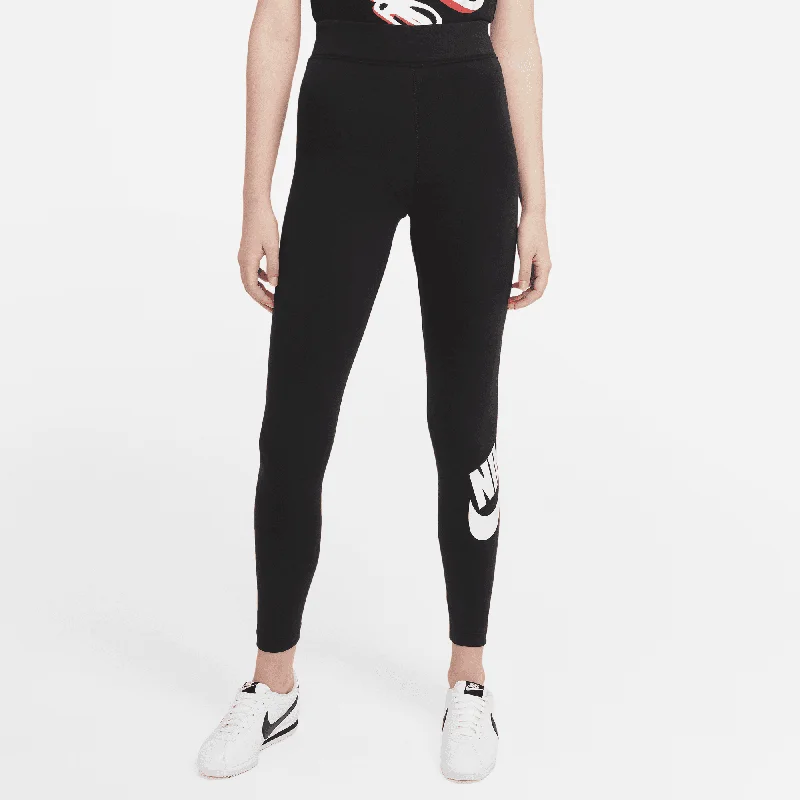Nike Sportswear Essential High Rise Leggings 'Black White' Cozy Sweat-Wicking Leggings Nike Sportswear Essential High Rise Leggings 'Black White' Cozy Sweat-Wicking Leggings
