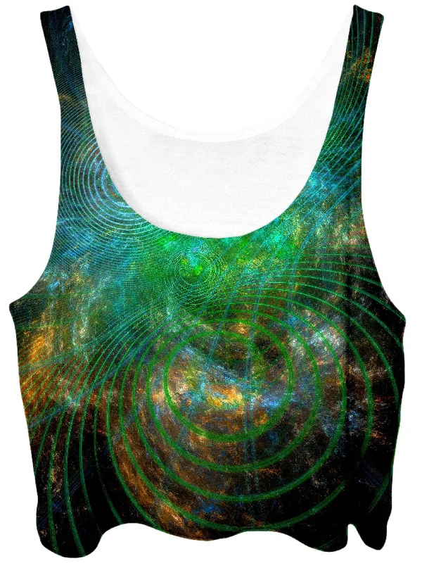 Unfolded Cosmos Crop Top Rayon Velvet Corduroy