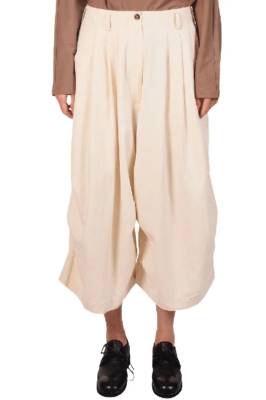 Side Pleated Cotton Trousers Trousers Occasion Special