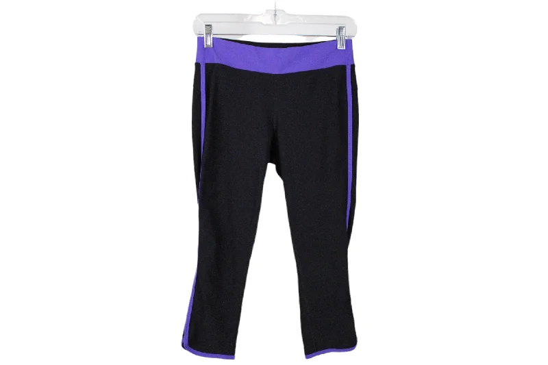 Xersion Black Purple Capri Fitted Legging | S Comfortable Compression Leggings