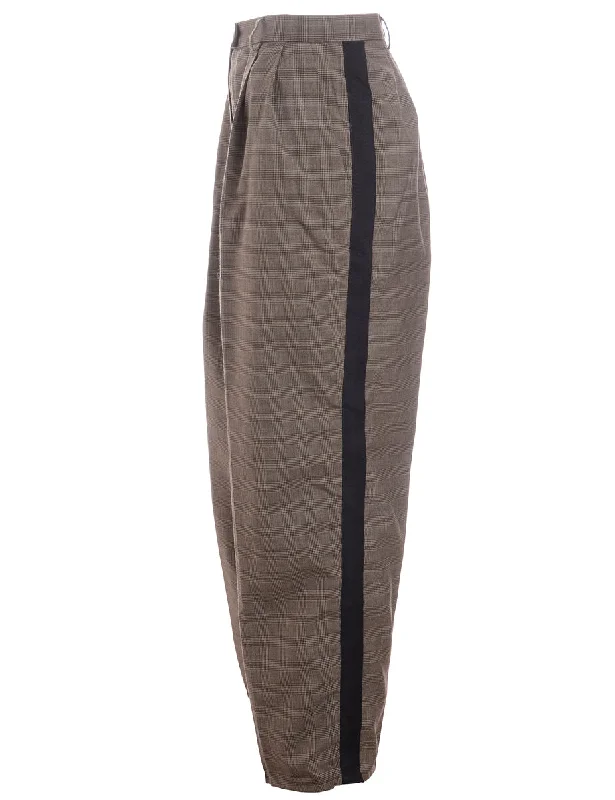Label Cropped Grace Side Tape Trouser Trousers Polka Dot Cute