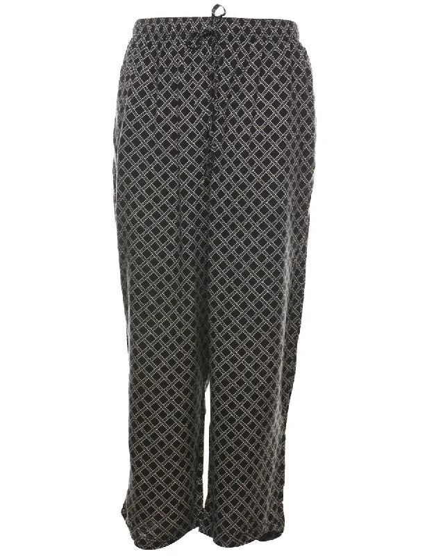 Geometric Pattern Trousers - W30 L26 Trousers Modern Contemporary