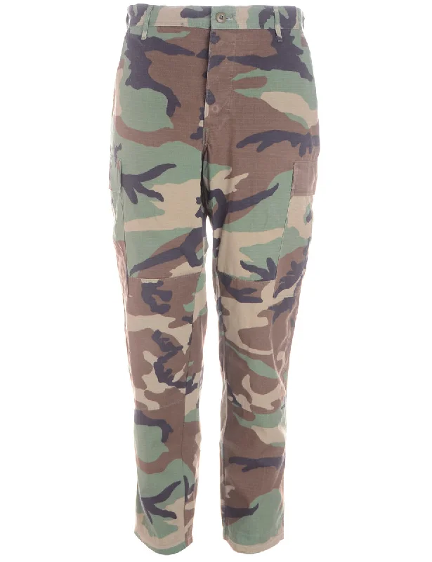 Label Cropped Jacob Tapered Army Trousers Trousers Trousers Formal