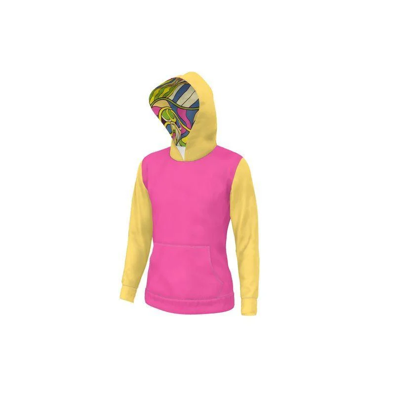 Suki Color Block Pullover Pocket Polar Fleece Hoodie Cashmere Luxurious Pullover