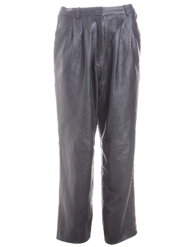 Label Bella Leather Cropped Trouser Trousers Canvas Durable
