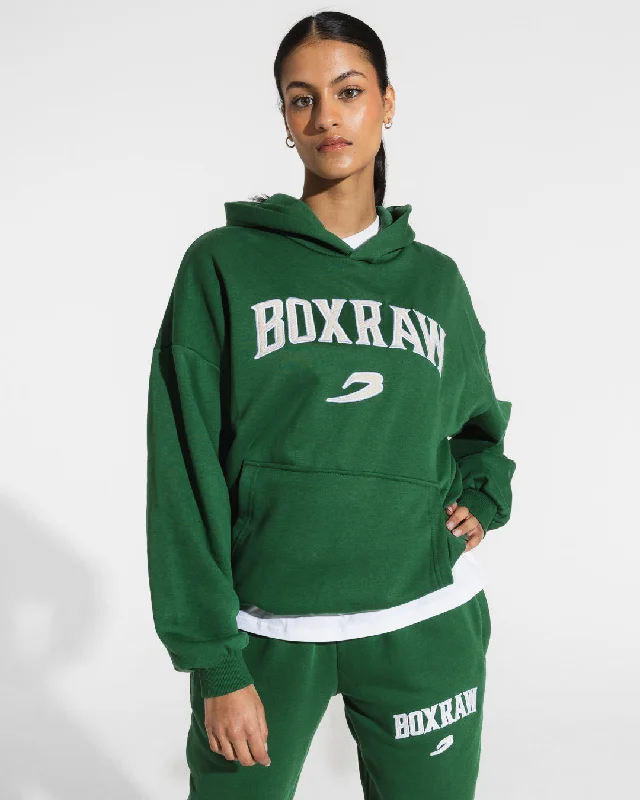 East Street Hoodie - Green Hoodie with Hidden Zipper Minimalist Clean