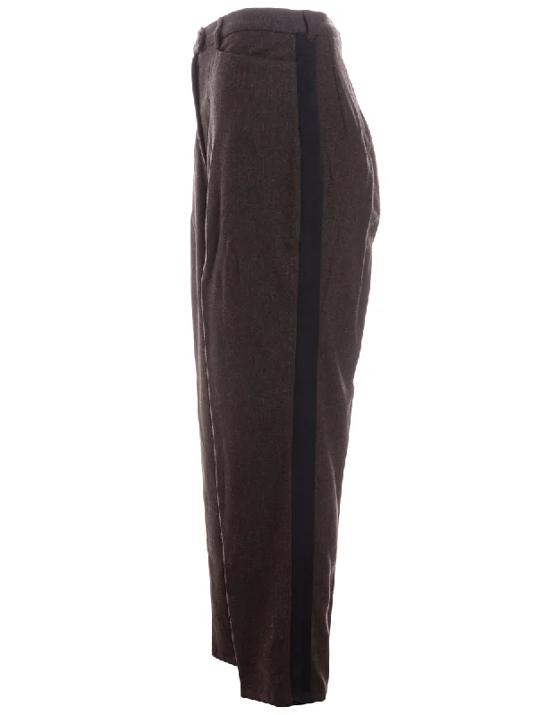 Label Cropped Grace Side Tape Trouser Trousers Corduroy Warm