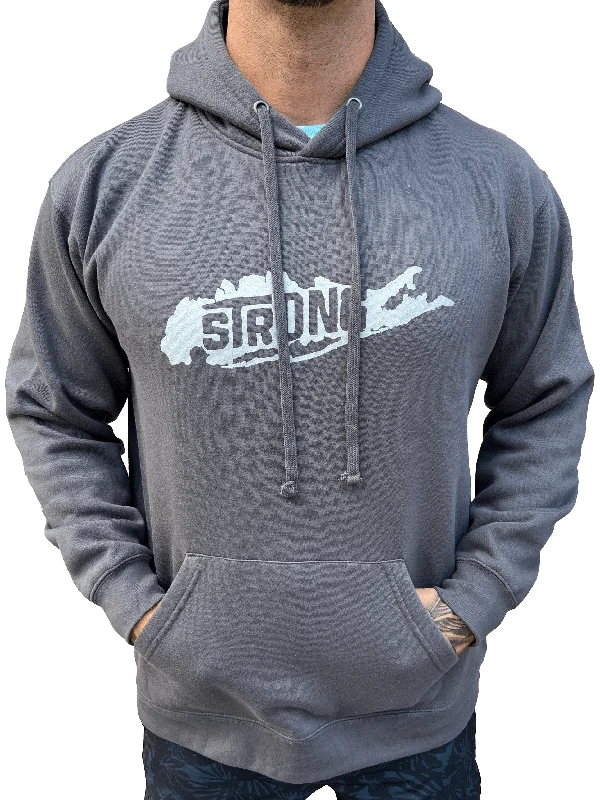 Long Island Strong Hoodie (2 Color Options) Hoodie with Snap Buttons Easy Quick