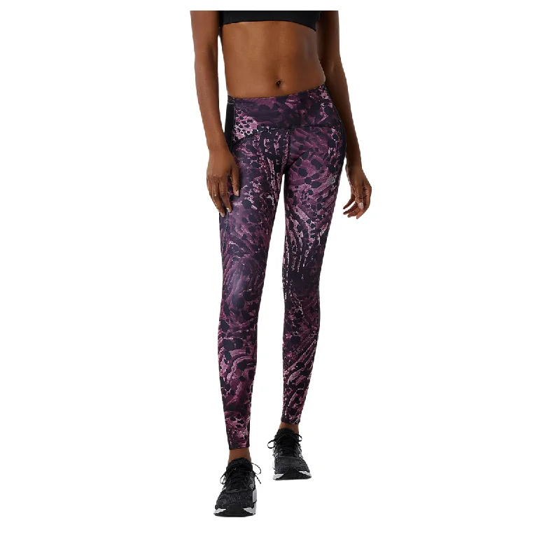 New Balance Legging Printed Impact Run Tight - Femme Stylish Sweat-Proof Leggings