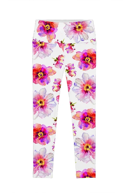 Little Isle of Love Lucy Floral Performance Leggings - Women Elegant Stretchy Faux Leather Leggings Little Isle of Love Lucy Floral Performance Leggings - Women Elegant Stretchy Faux Leather Leggings