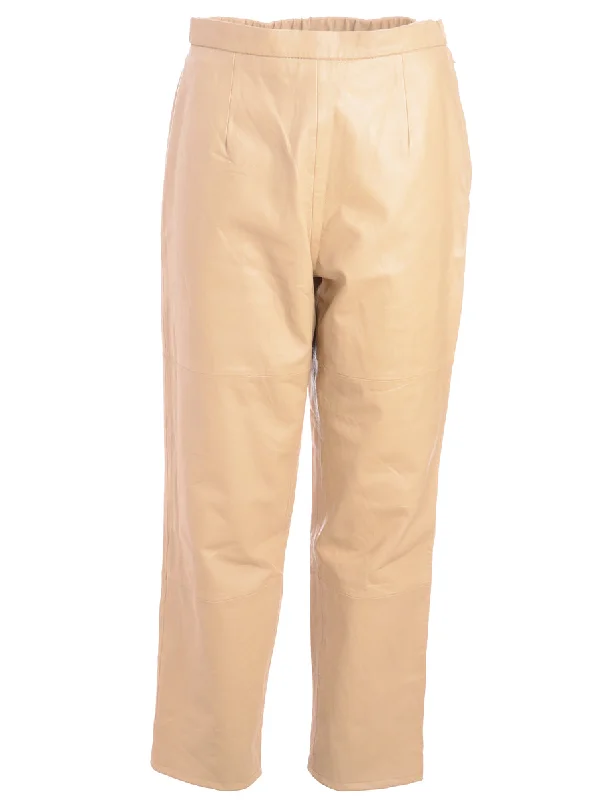Label Bella Leather Cropped Trouser Trousers Print Floral