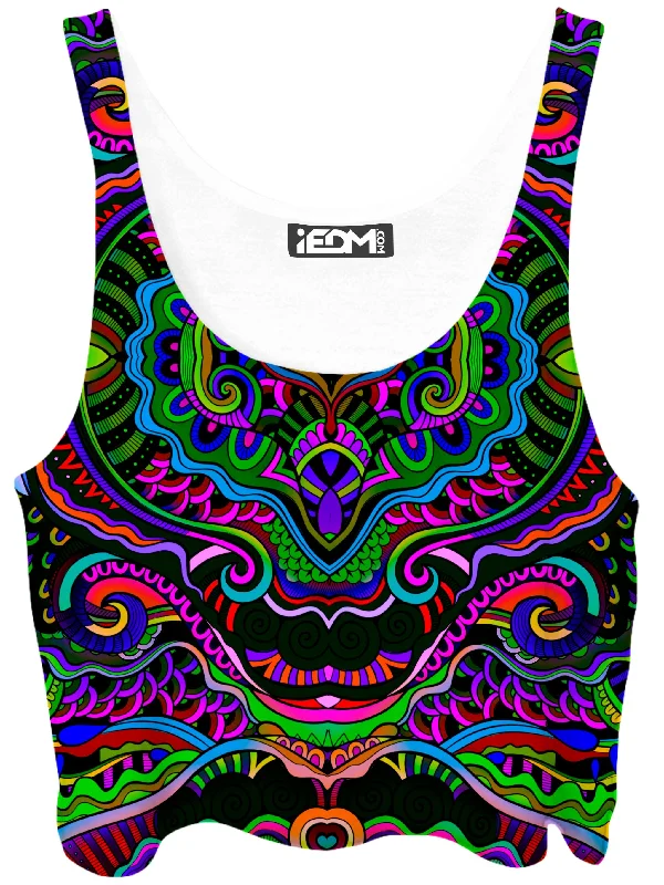 Candy Lands Crop Top Elasticated Padded Insulated