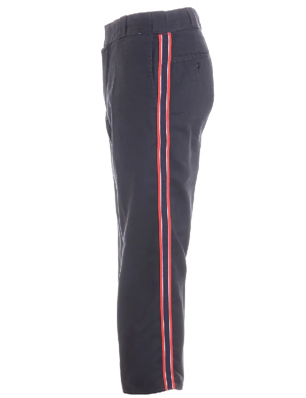 Label Side Stripe Cropped Trouser Trousers practical easy-care