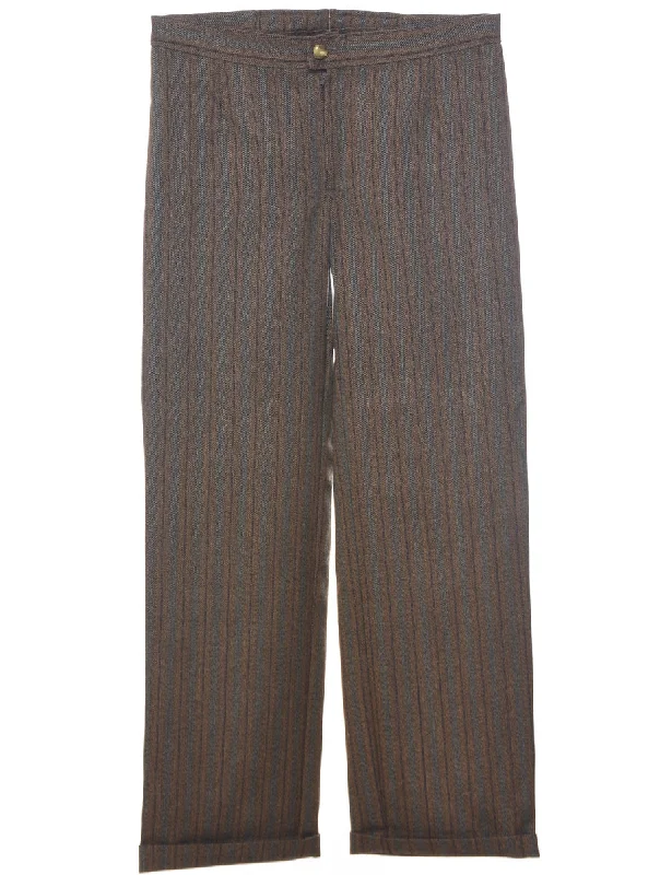 Geometric Pattern Trousers - W31 L29 Trousers Brand Named