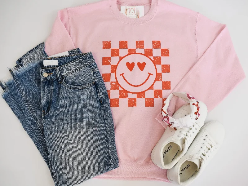 Check Me Out Heart Eyes Pullover Shirred Sleeve Feminine
