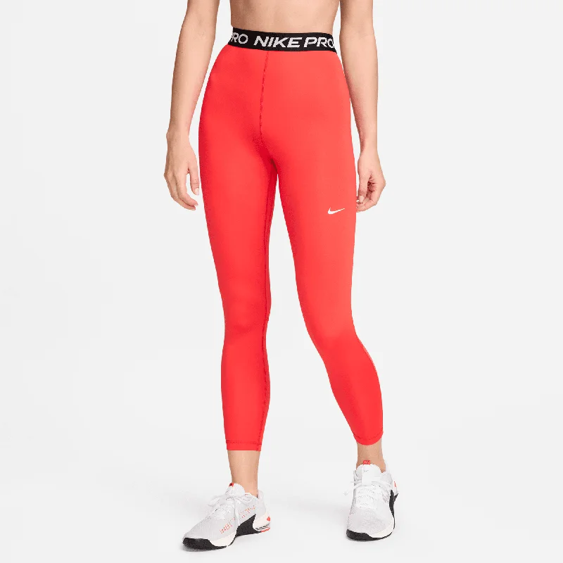 Nike Pro 365 Women's Light Crimson Red High-Waisted 7/8 Mesh Panel Leggings Stylish Lightweight Leggings Nike Pro 365 Women's Light Crimson Red High-Waisted 7/8 Mesh Panel Leggings Stylish Lightweight Leggings