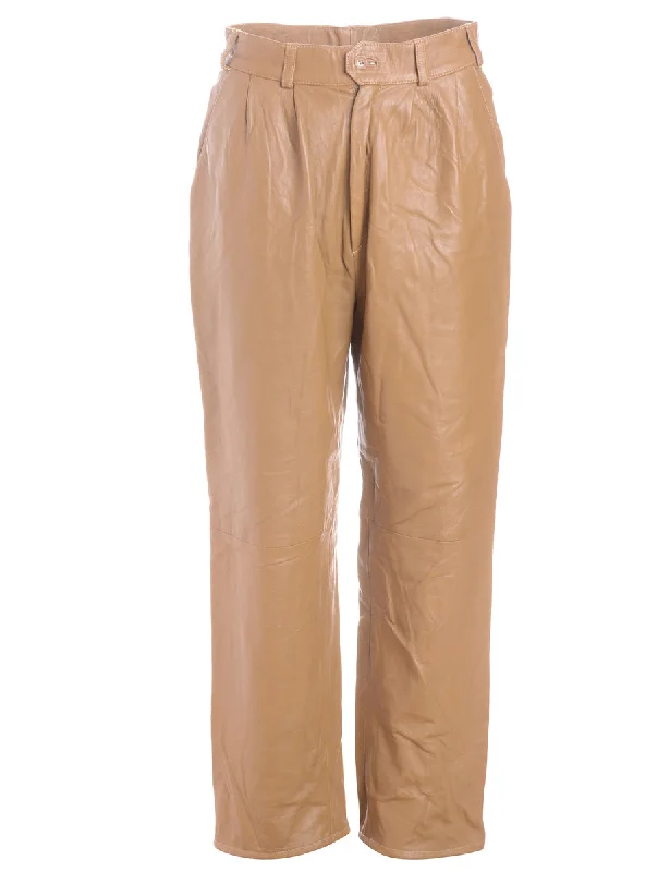 Label Bella Leather Cropped Trouser Trousers Gym Athletic