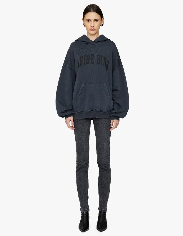 Harvey Sweatshirt - Dark Washed Black Hoodie Sweatshirt Pullover