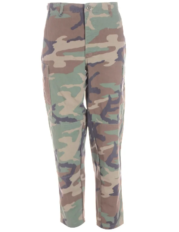 Label Cropped Jacob Tapered Army Trousers Trousers Business Professional